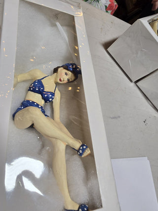 Vintage Pin Up Girl Ornament - LL - RCD