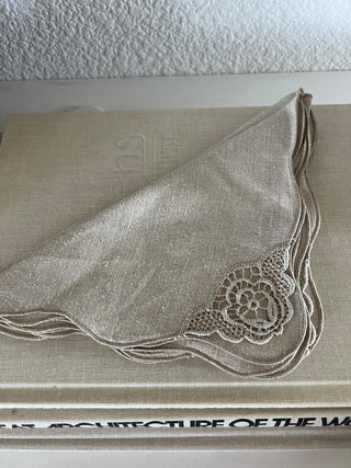 Vintage linen embroidered napkins-4 RSV