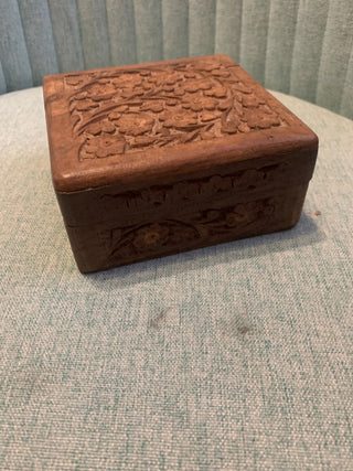 Handcarved Wooden Box - MTS|109233