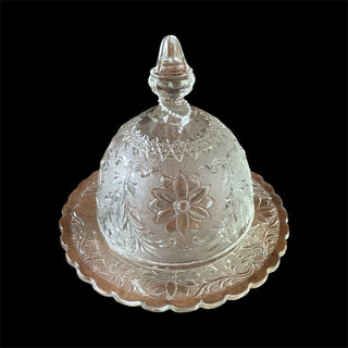 Vintage Indiana Glass Round Domed Butter Dish W/Lid #63 VV MTS|133716