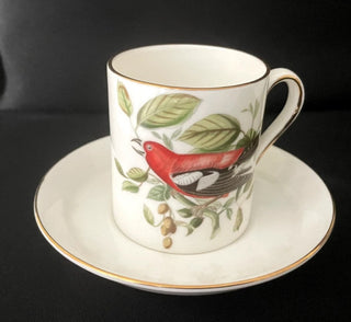 Royal Tuscan Audubon Birds Demitasse 8 cup and Saucers Fine Bone China England #63 VV MTS
