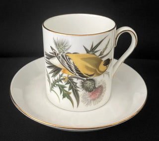 Royal Tuscan Audubon Birds Demitasse 8 cup and Saucers Fine Bone China England #63 VV MTS