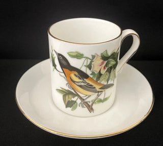 Royal Tuscan Audubon Birds Demitasse 8 cup and Saucers Fine Bone China England #63 VV MTS