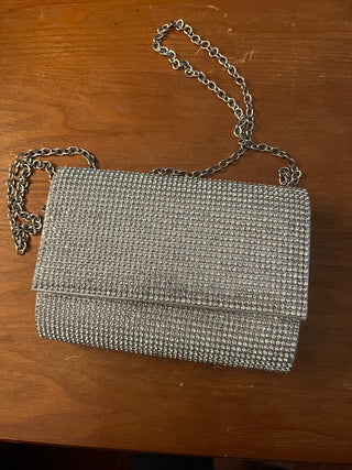 MJ93-Evening Purse-silver jeweled-MTS