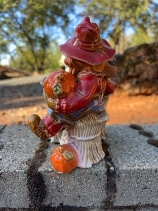 vintage ceramic scarecrow planter