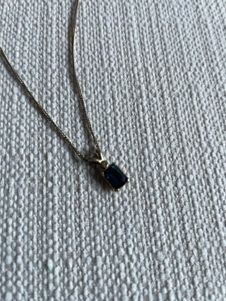 Vintage style blue stone goldtone 1928 necklace