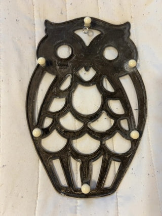JP Vintage Silver Owl Trivet