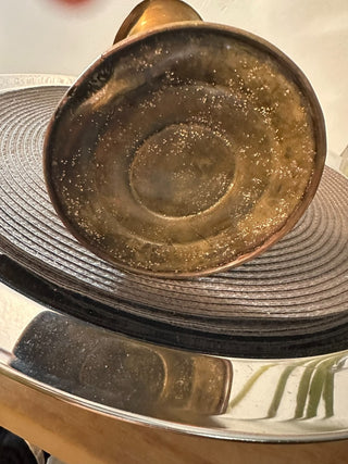 Vase Brass Horn 13" MTS|89845