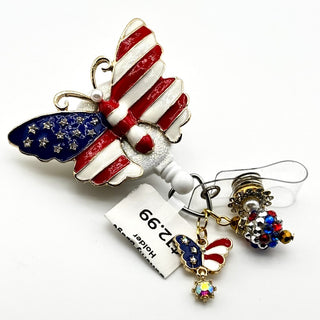 Patriotic Butterfly Badge Holder|73708