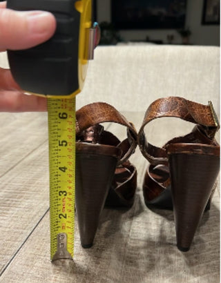 Carlos Santana Strappy Brown  size 8.0 Heels #62 VV MTS