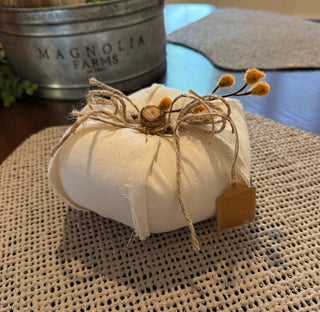 6” Fabric Pumpkin RSV|111804