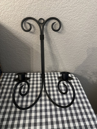 Partylite Black Wrought Iron Revere Sconce MTS
