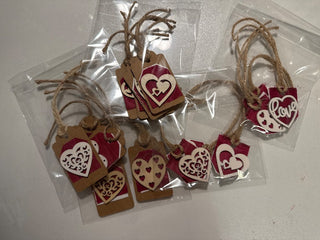 Gift Tags x3 Hearts