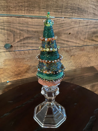Handmade Green Crystal Wrapped Christmas Tree ~MTS|138673
