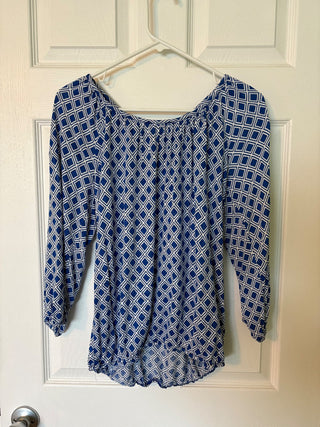 Michael Kors blue/white blouse RSV