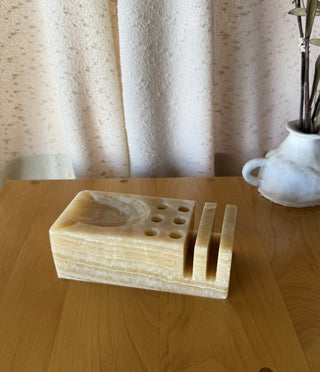 Vintage Onyx Ashtray/Paperweight/Organizer (LZD - RSV)|108310
