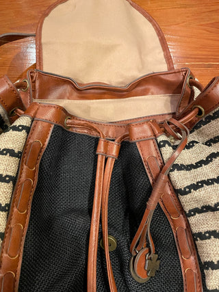 Lucky Brand Canvas/Leather Backpack MTS|79830