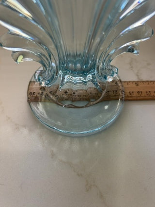 Vintage Fostoria "Baroque" Azure Blue Vase