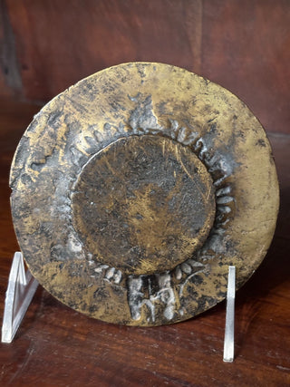Vntg solid brass middle eastern plate/trinket dish NM MTS|65929
