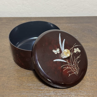 Vtg Japanese Lacquerware Butterfly Box MTS|87610