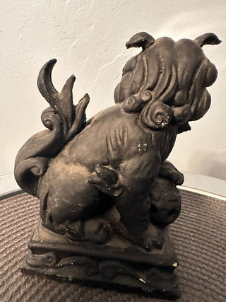 Dragon Dancing Lion Figure Matte Black  MTS|91236