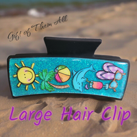 Large Hair Clip: Day At The Beach:|63805