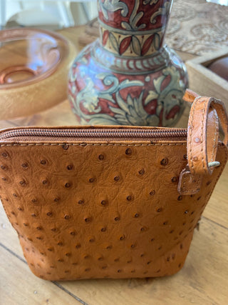 Brown Ostrich Leather Purse MTS|100524