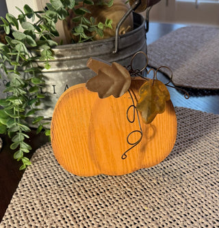 5” Wood Pumpkin RSV|127458