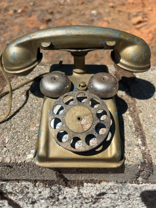 Vintage Tin Toy Speedphone Telephone
