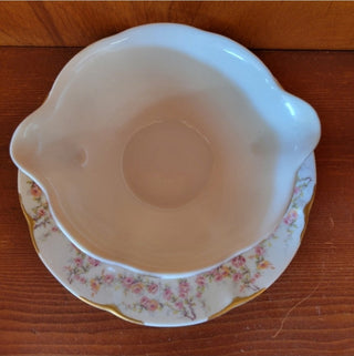 Haviland (Varenne) Floral Gravy Bowl w/ Plate- RSV