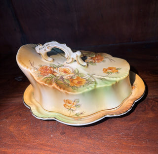 2pc Rose Motif Cheese Dish-NM|111728