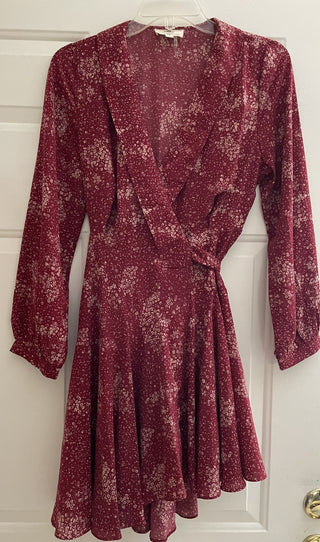 Entro Burgundy Wrap Dress: Size S RSV|65729