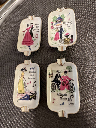 Nippon #6012 Ashtray Set 4|38643