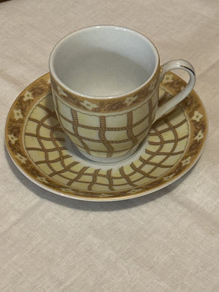 Bijoux Terner Demitasse cup/saucer. Yellow/gold. #SM. RCD|97683