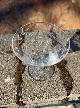 BB ONE Vintage Crystal champagne/sherbet or cocktail glass 3 6/8”