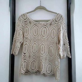 Adiva Womans Crochet Lace Top Size Small RSV|66358