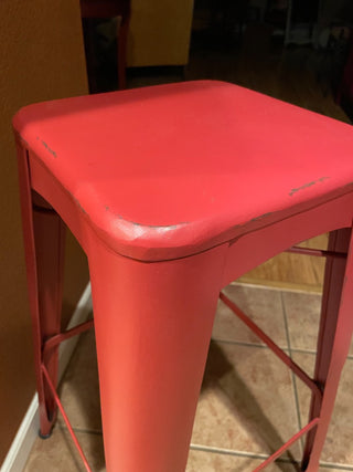 Red Metal 30" Stool ~MTS|111369