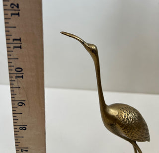 Vintage brass tall crane|86780