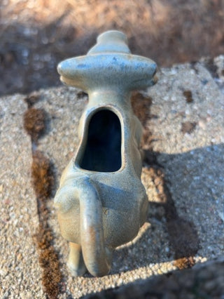 vintage stoneware cow-shaped creamer pitcher