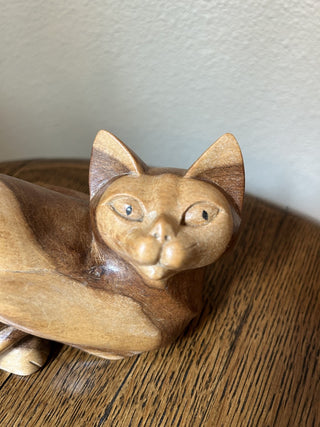 Wooden Cat Figurine  MTS|69576