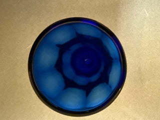 Vintage cobalt blue ice cream sundae glass RSV