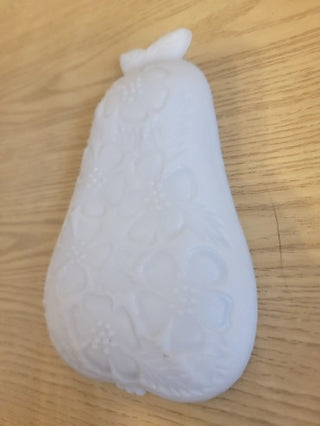 JMD- Vtg. Hazel Atlas Milk Glass Pear Shaped DIsh