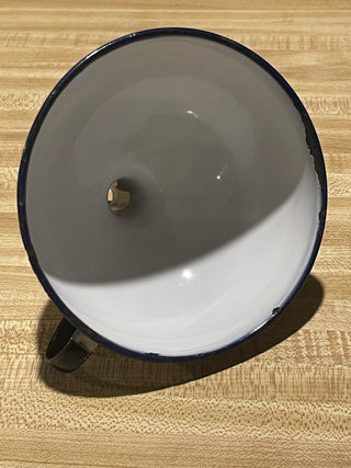 5" Vtg White Enamel Funnel Sweden--SP RCD