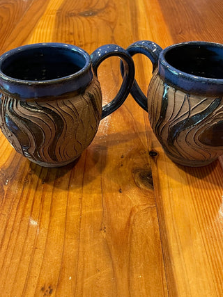 Handmade Pottery Mugs (set of 2) ~MTS|90325