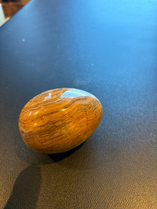 Alablaster Stone Egg Marble design brown 3" RCD