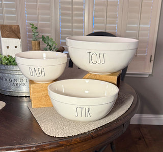 Rae Dunn Set of 3 Bowls RSV