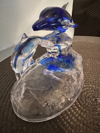 Dolphin HandBlown swimming together MTS|91430