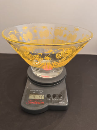 Vintage Starlyte Yellow Acorn Glass Bowl MTS -K|50528