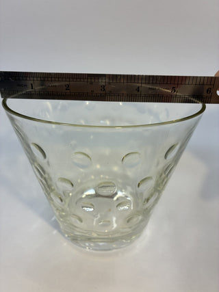 Vintage Clear Glass Dot Pattern Ice Bucket RCD