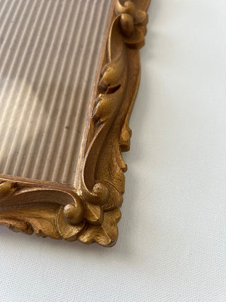 Vintage ornate gold wood picture frame|72084